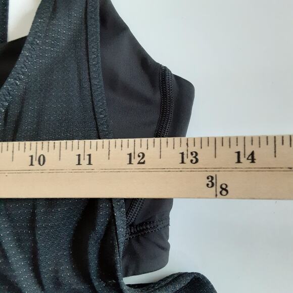 Lululemon Stash It Tank Top Black Racerback Womens 6 Ribbed Layered Sports Bra - Picture 11 of 12